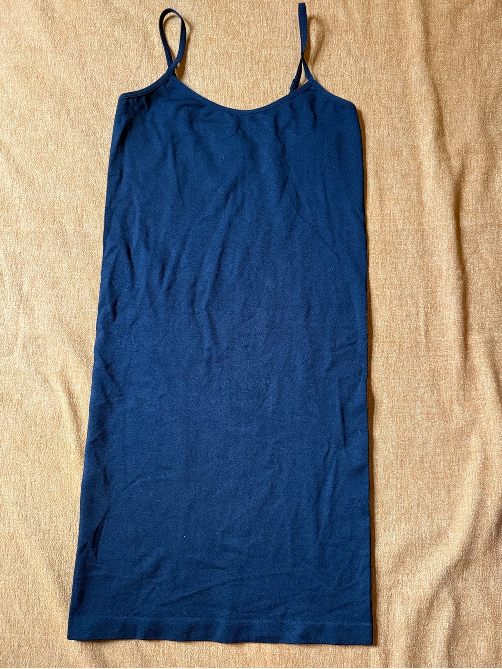 Sofra black long cami or slip one size